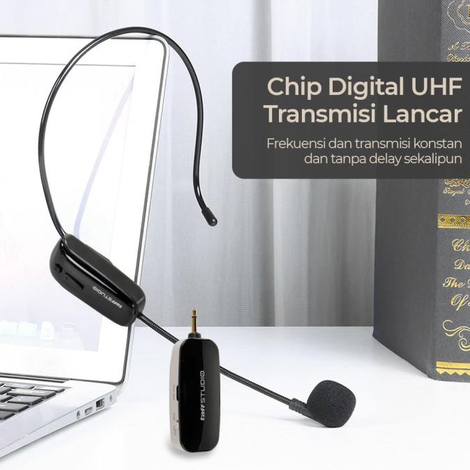 Murah Mikrofon Mic Bando Wireless Presentasi Tour Guide Imam Masjid 2.4Ghz