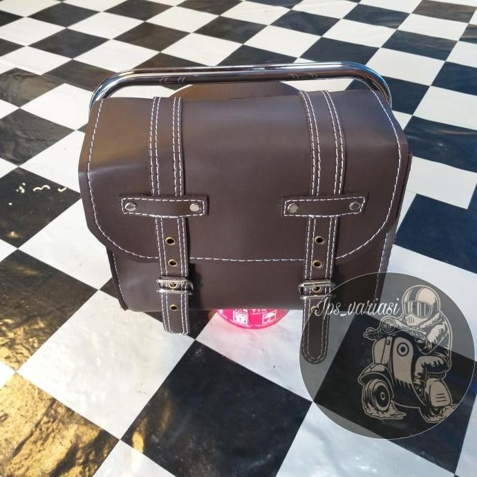 Promo back rack scoopy/sandaran scoopy bantalan plus tas scoopy model klasik COD