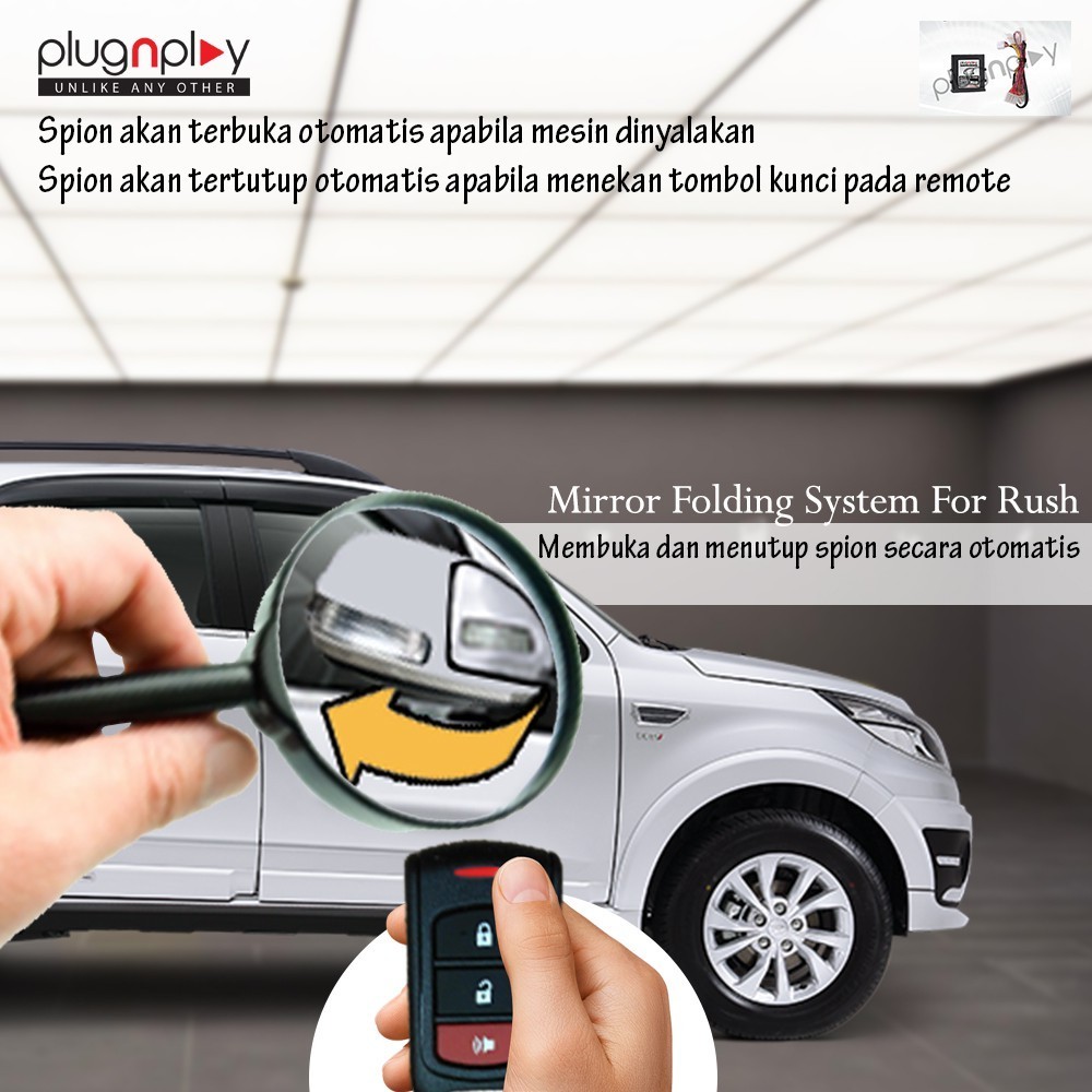 Otoproject - Auto Folding Mirror Rush/Terios 2018 | Spion Lipat Otomatis Rush Terios