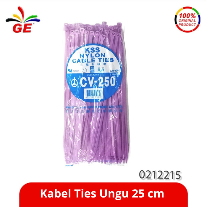

GE - Kabel Ties / Cable Tis / Kabel Pengikat Ungu 25 cm 02012215