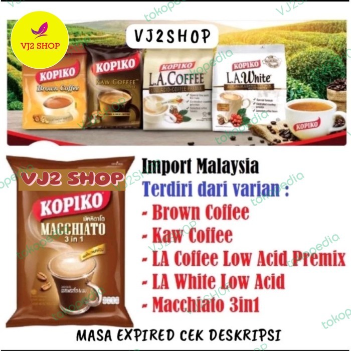 

Ready - Kopiko L.A. Kopi Instan Kopiko Brown Coffee/Kopiko Machiato/Kopiko Kaw