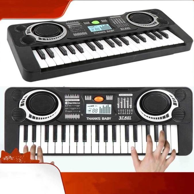ELECTRONIC KEYBOARD 37 KEYS MAINAN ANAK EDUKASI PIANO MIC KEY - 37 KEY
