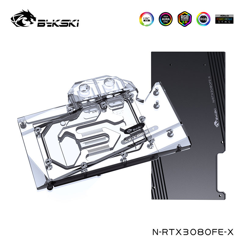 TZT Watercooler For NVIDIA Geforce RTX3080,3080Ti FE Founders Edition Graphics Card ,Full Cover Wate