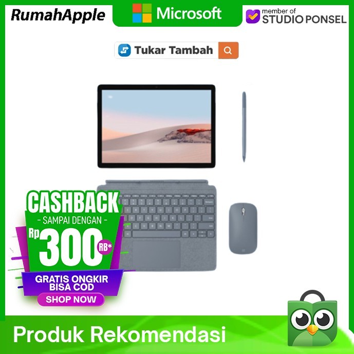 Surface Go 2 2020 4Gb/64Gb 8Gb / 128Gb Non Lte Garansi Resmi Microsoft