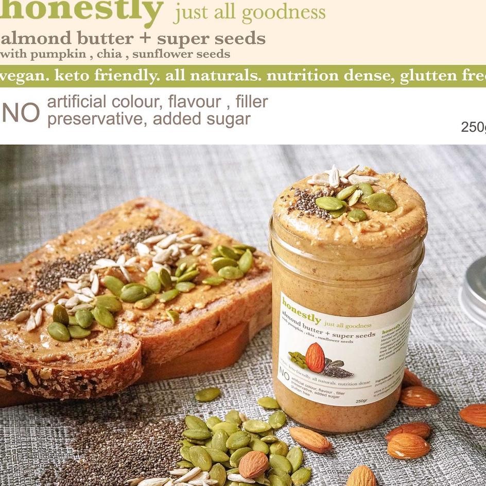 

Honetly Almond Butter Eed Elai Almond Chia Pumpin Unflower Eed Vegan No Ugar