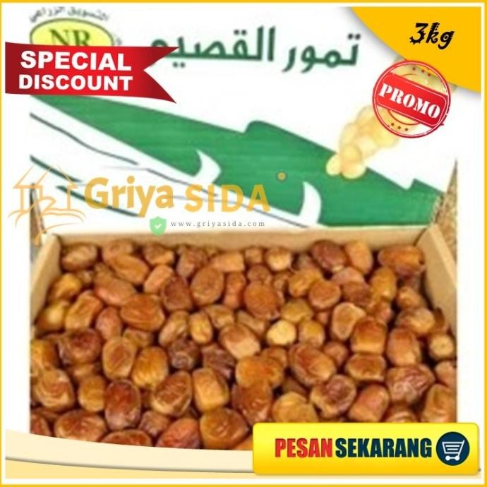 

KURMA SUKARI AL-QOSIM 3KG KURMA BASAH SUKARI LEMBUT NIKMAT & HEMAT