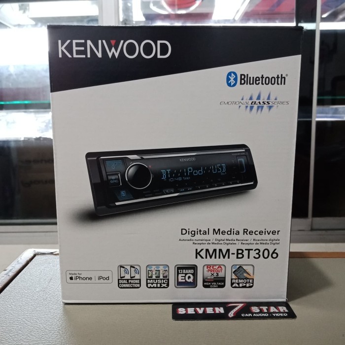 SINGLE DIN KENWOOD KMM-BT306 - KENWOOD KMMBT306 - KENWOOD KMM306 BT