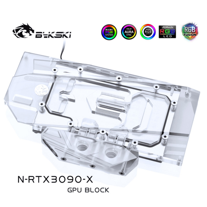 TZT GPU Water Block Use for NVIIDIA RTX 3090 Reference Edition/ Peladn Rtx 3090 GPU Card / Copper Ra