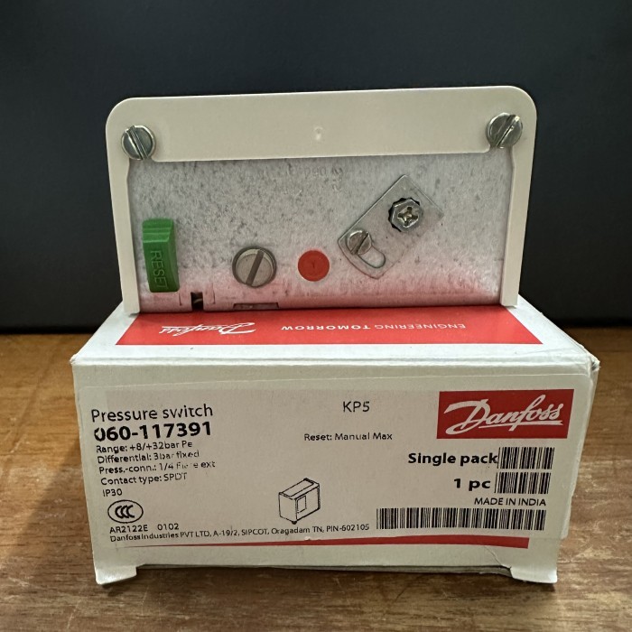 Pressure Switch Danfoss KP 5 Manual Danfoss High Pressure Switch KP