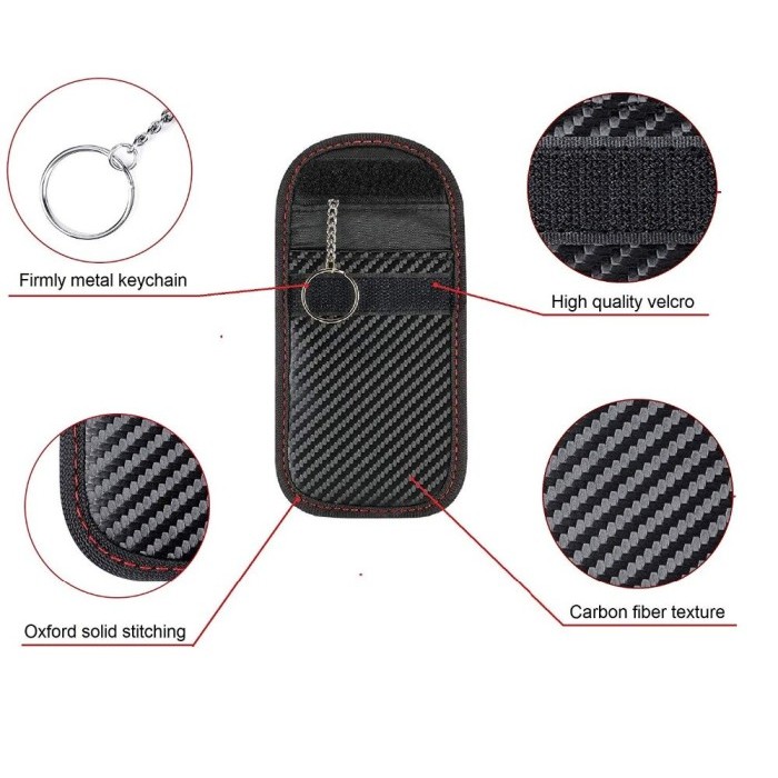 Dompet Kartu STNK Emoney Kunci Mobil Motor Anti RFID Signal Keychain