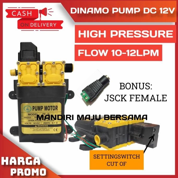 Ori - Dinamo Pompa Dc Dobel / Pompa Dc 12v High Pressure Termurah