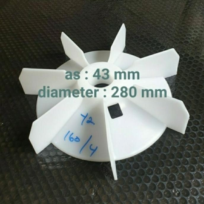 Ori - fan motor/kipas dinamo untuk 15-20hp y2 160-4.6.8 as 43mm od 290mm Termurah