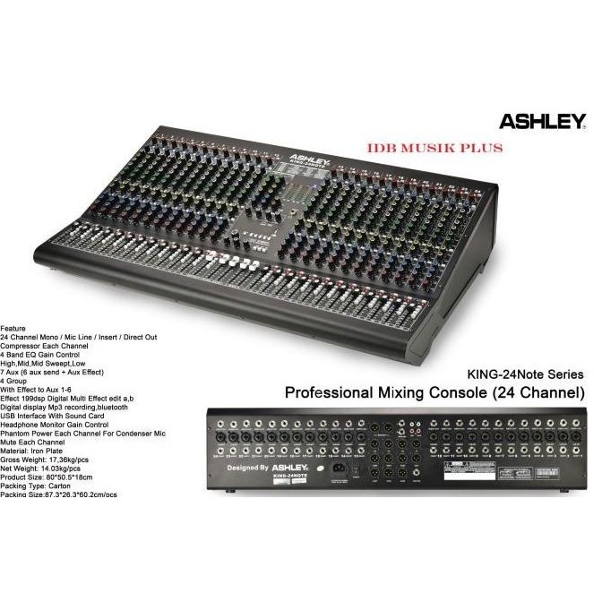 Sale Mixer 24 Channel Ashley King24Note King 24Note King24 Note Original