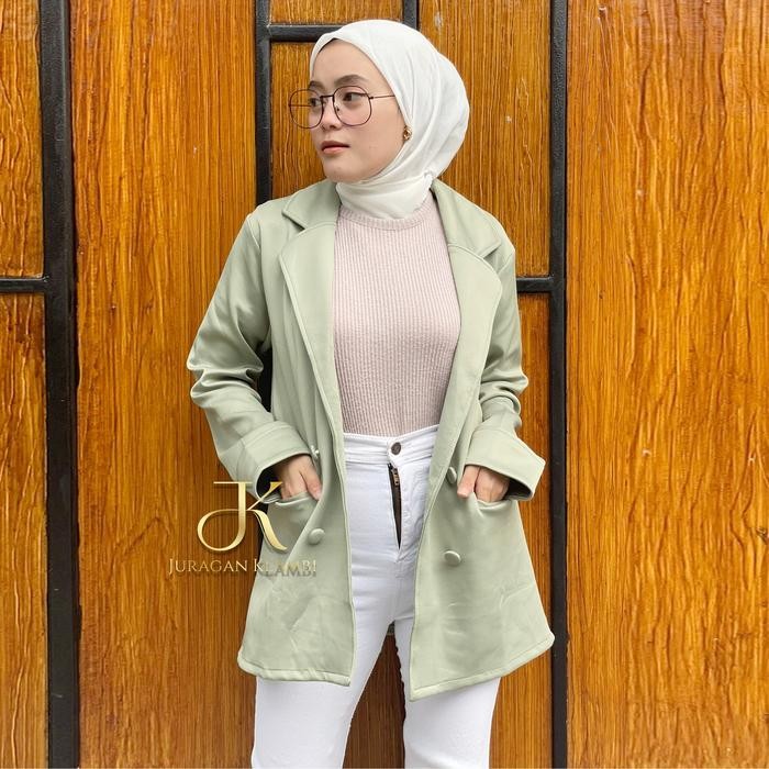 Veron Blazer By Juragan Klambi Nyaman Scuba Tangan Wanita Outer Atasan Best Seller