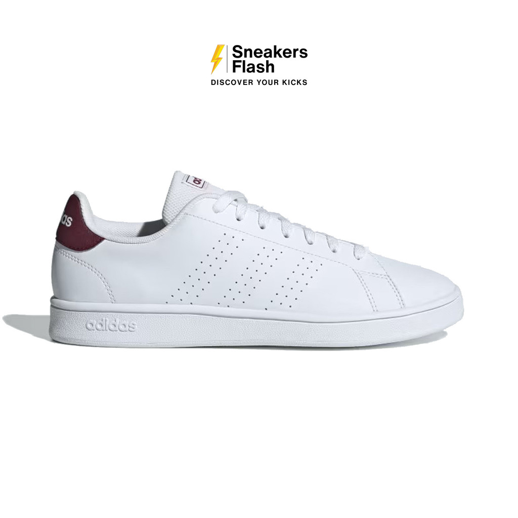 ADIDAS Advantage Base White Red Sepatu Sneakers Pria - IF8557 - Size 44
