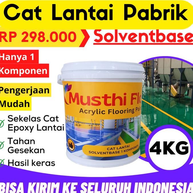Cat Lantai Pabrik Cat Lantai Gudang Solventbase Sekelas Epoxy 5Kg Original