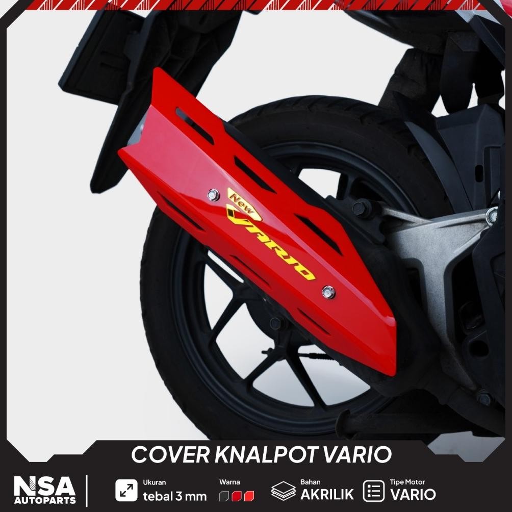 Murah Cover Knalpot Vario 125 150 New 2018-2023 Tutup Knalpot Vario Tameng Knalpot Vario Cover Knalp