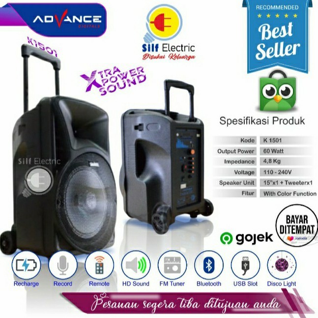 SPEAKER PORTABLE ADVANCE K1501 - termurah Terbaru Berkualitas