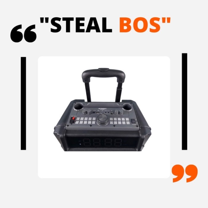 speaker rinrei SR-8899 J bluetooth portable 12inch speaker rinrei 2mic Terbaru Berkualitas