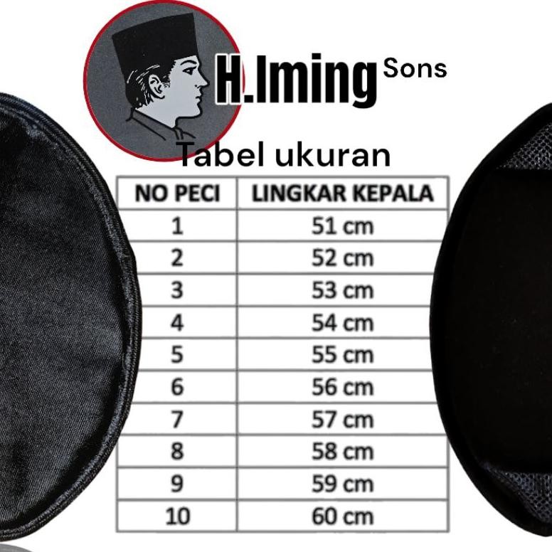 Promo Peci Songkok Hitam H Iming Sons Untuk Anak Dan Dewasa Original Bisa Bayar Ditempat