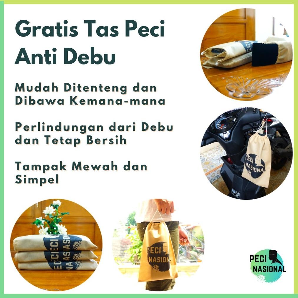 Promo Peci Songkok Kopiah Hitam Polos Ac Rahmat ( Tinggi 8,9,10 Ukuran 3-10 ) Original