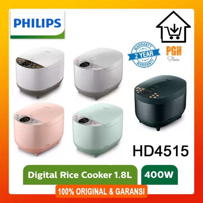 (Harga Promo) Philips Magic Com Rice Cooker Digital Hd4515/33 Hd4515
