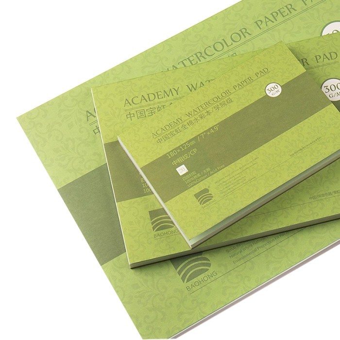 

BAOHONG ACADEMY 180x125 MM WATERCOLOUR PAD 300GSM COLD PRESS