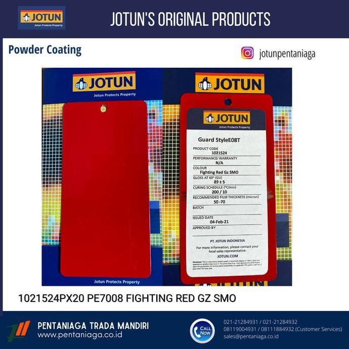 Powder Coating Jotun 1021524Px20 Pe7008 Fighting Red Gz Smo Original