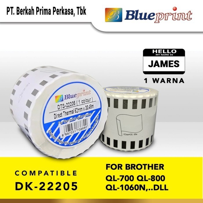 

terbaru !!! label brother dk 22205 blueprint 62x30,48m continuous stiker brother ready