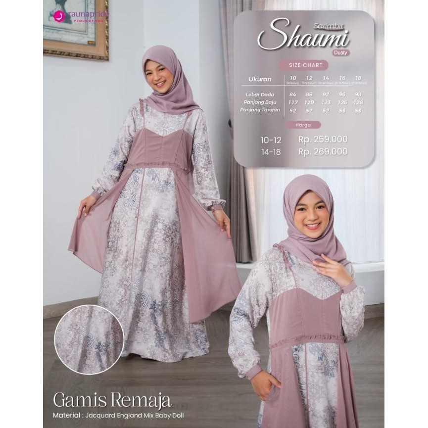Gamis Remaja Anak Perempuan Sarimbit Shaumi Raunapride Couple Keluarga Novitaasni3