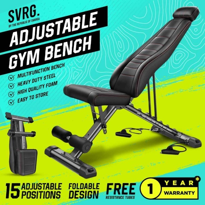 Svrg. Adjustable Gym Bench Kursi Fitness & Gym Bench Press