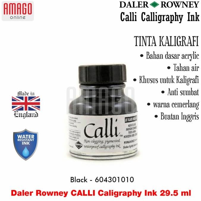 

BISA GOSEND! Daler Rowney - CALLI - Calligraphy Ink 29.5ml - Black - 604301010