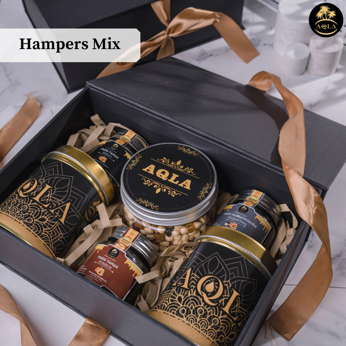 

Hampers Sehat Madu Yaman Kurma Ajwa Cemilan Sehat parsel Ramadhan