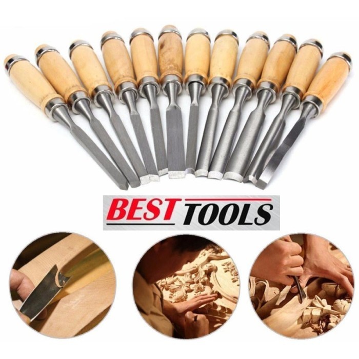 

<<<<<] tatah kayu 200mm set12pcs chisel ukir carving ketam 8 inch BESTTOOLS