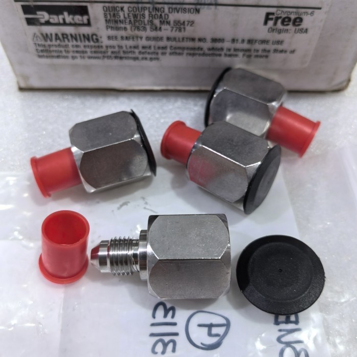 

Reducer Insert 1/2" x 1/4" Male JIC 37 SS316 Parker 8-4 TRTXN-SS