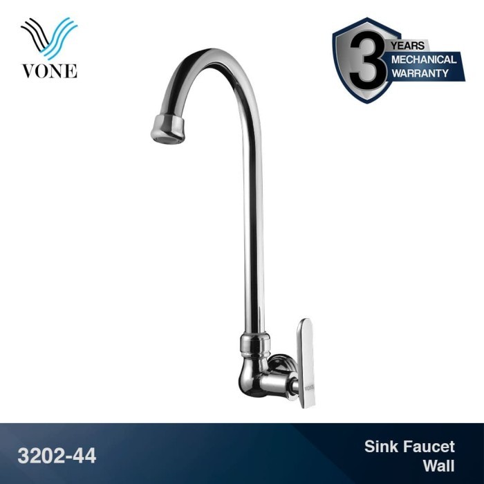 Vone 3202-44 Keran Kran Air Angsa Cuci Piring Dinding Tembok Chrome