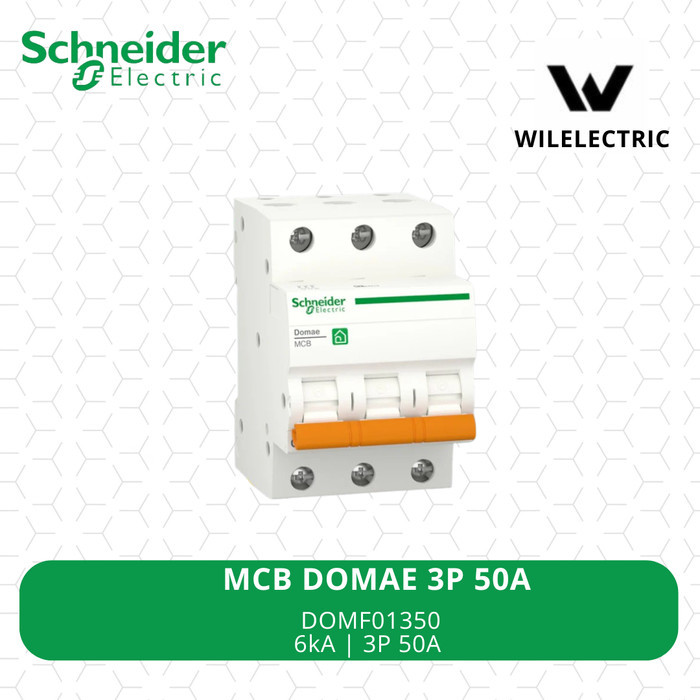 Mcb Schneider Domae 3 Phase / 3P 50A / 50 A C50 / C 50 Merlin Gerlin