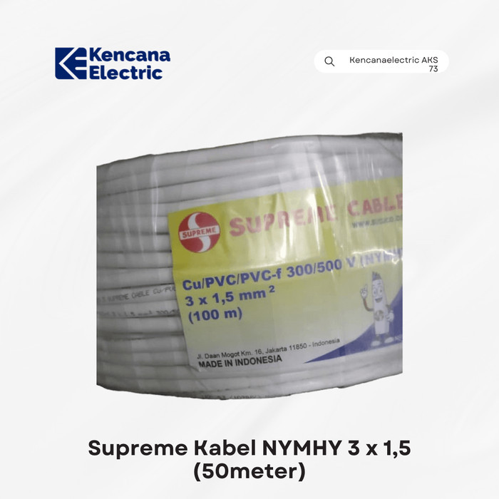 Supreme Kabel Nymhy 3 X 1,5 (50Meter)