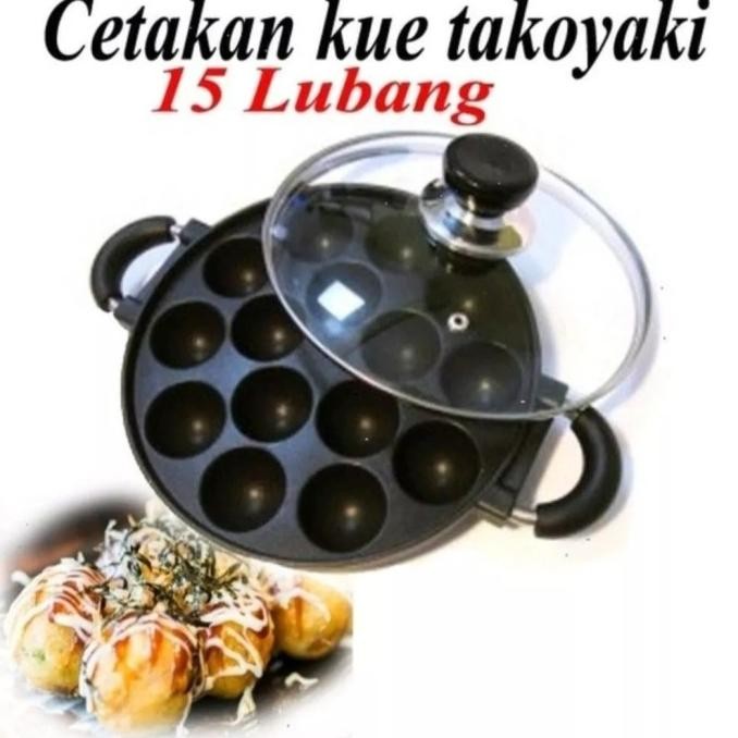 Cetakan kue takoyaki Teflon anti lengket/cetakan kue cubit teflon sugg Terlaris