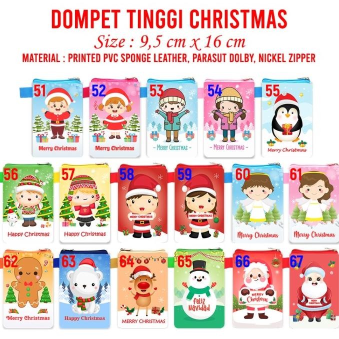 """] Dompet Tinggi Christmas Natal Dompet Karakter Anak Souvenir Natal Sekolah Minggu