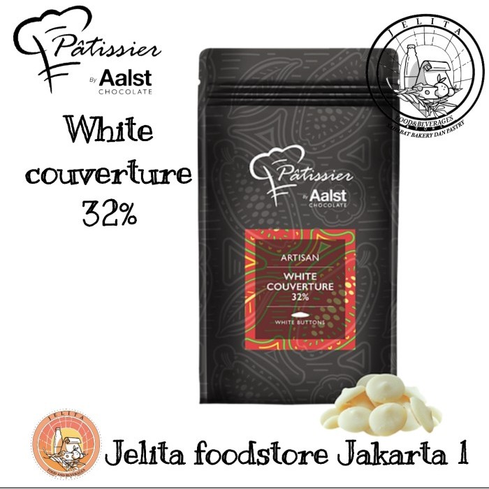 

Patissier Artisan White chocolate Couverture 32% (Fat38% Cocoa32%) 1kg