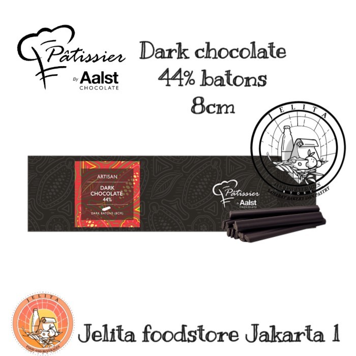 

Patissier Artisan Dark Chocolate 44% Batons 8cm 300pcs 1,6k