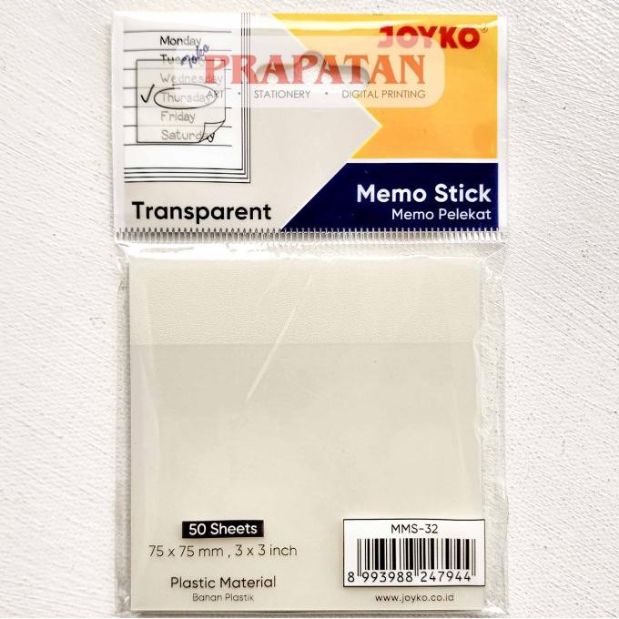 

\\\\\] Joyko Transparent Sticky Note MMS-32 | Notes Memo Tempel