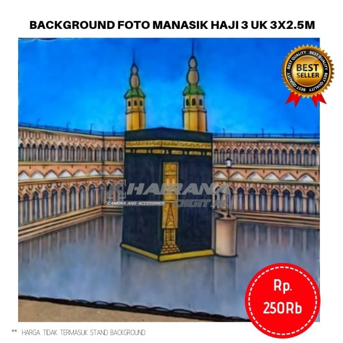 Background Backdrop Latar/Layar Studio Foto Manasik Haji 3x2.5m Ory