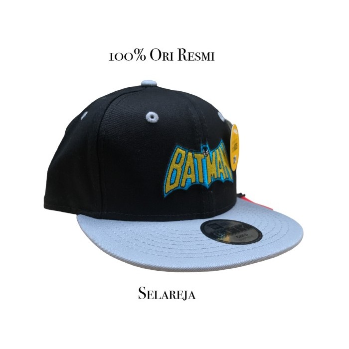 TOPI ANAK NEW ERA KIDS 9FIFTY BATMAN BLACK/GREY SNAPBACK 100% ORI READY YAA