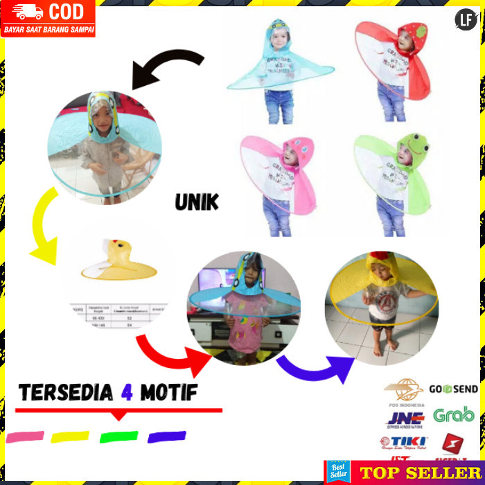 PAYUNG TOPI ANAK KARAKTER LUCU KOREA PEREMPUAN UMBRELLA KIDS COWOK A89 READY YAA