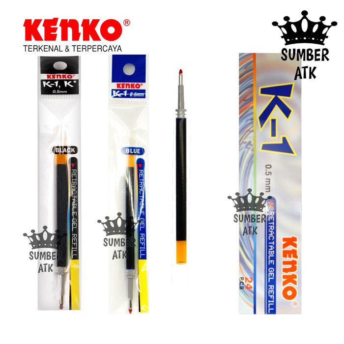

BIG SALE KENKO GEL PEN REFILL K-1 BLACK / ISI ULANG PENA K-1 KODE 1372
