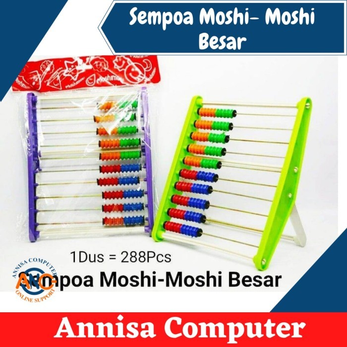 Terlengkap Sempoah Besar Moshi / Cipoah / Alat Belajar Hitung / Sempoa Plastik Kode 959