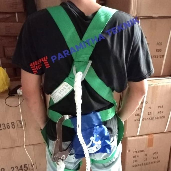 Terjangkau Safety Belt Full Body Harness Single Big Hook Sabuk Pengaman Gcl Asli