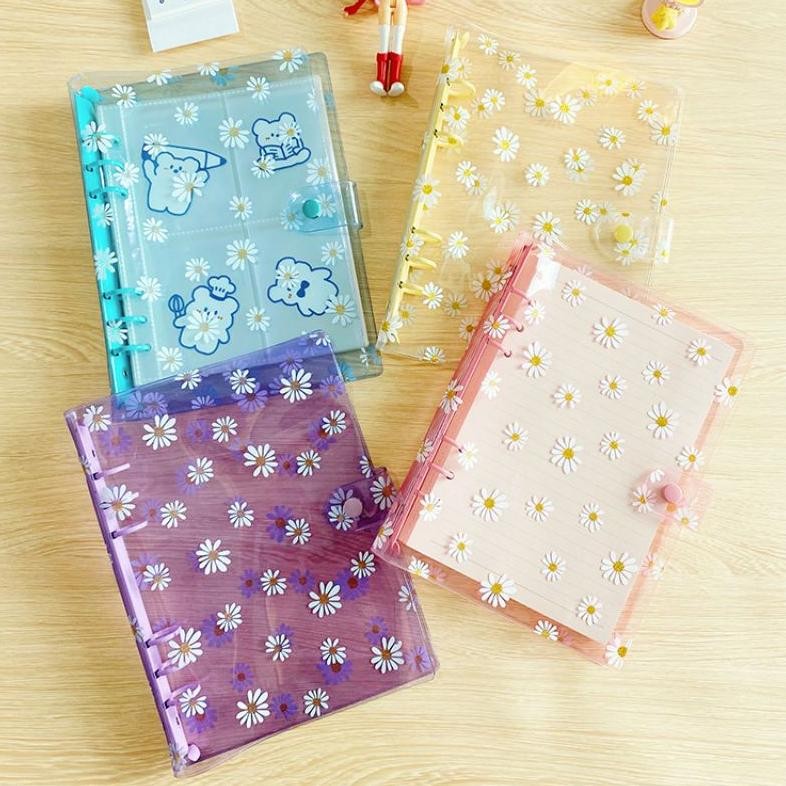 

ORIGINAL Binder A5 Daisy Transparan 6 Ring Binder Kuliah Binder Cover Binder Tabungan Binder Keuangan rg-4